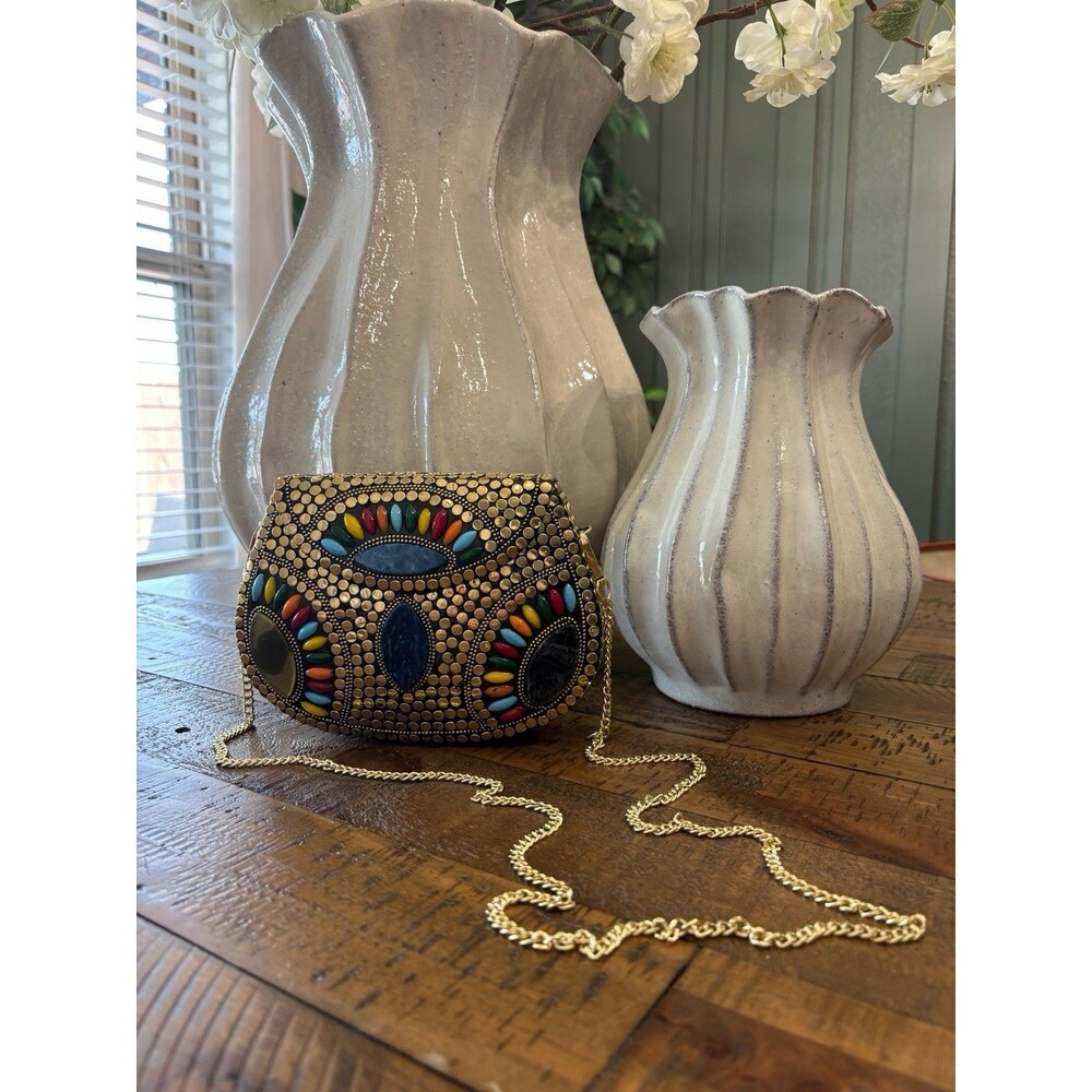 Authentic Ramla Handmade Mosaic Stone Crossbody Bag | Discontinued | $350+ MSRP